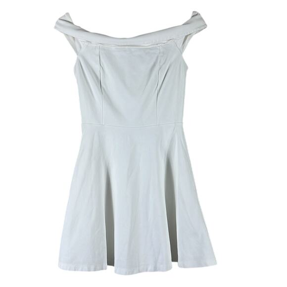 Lulus Off-Shoulder White Skater Dress - Picture 4 of 8
